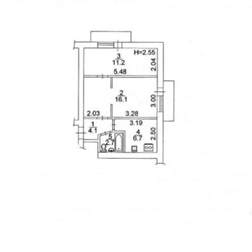 Продажа 2 комнатной квартиры,Кирилловская 115/1,43 метра