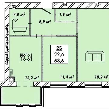 Продаж 2 кімнатної квартири в ЖК «Рідний Дім». ЖК Рідний Дім