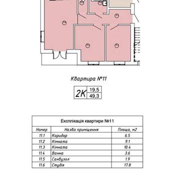 2-кім квартира 50 м2. Будинок готується до здачі ЖК Континент