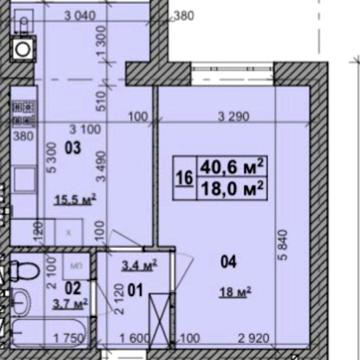 Продаж 1 к. квартири 40.6 м2 Ходосовка, Мануфактура, Мегамаркет без %