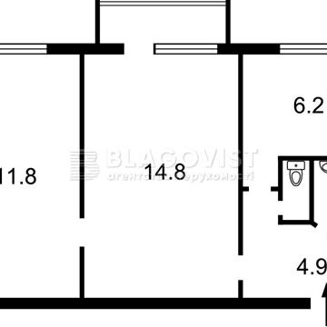 Продаж квартири вул.Соломянська 16, 2кімн.,45кв.м