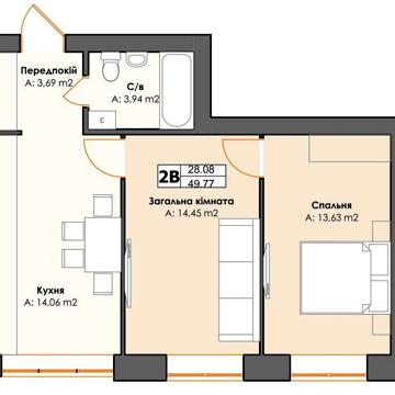 Ірпінь  10 лінія , 2 кімнатна квартира  -  47 280$ + розстрочка ЖК 10AVENUE