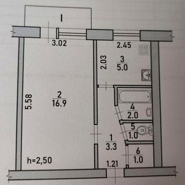Продається 1 кімнатна квартира