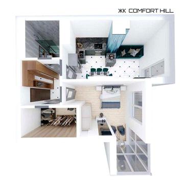 Продаж 1кім квартири 52 м.кв. від ЗАБУДОВНИКА ЖК Comfort Hill ЖК Comfort Hill