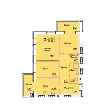Продаж 3к Квартира Котовського вулиця ЖК Смарт Сити 3