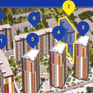 Однокімнатна квартира-студія ЖК Отрада ЖК Отрада