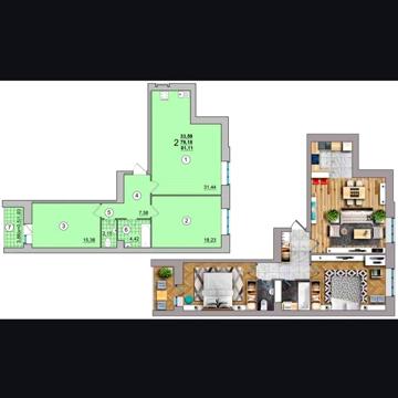 Новобудова. Продаж квартири 81,6 м2