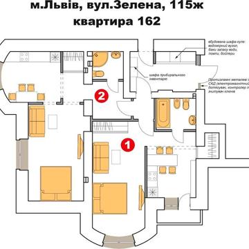 2-к квартира новобуд 4п/9п (2 кухні +2 с/в) 78.6м2 Зелена парк власник