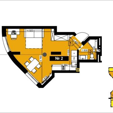 Смарт квартира 37600$ ЖК Парус