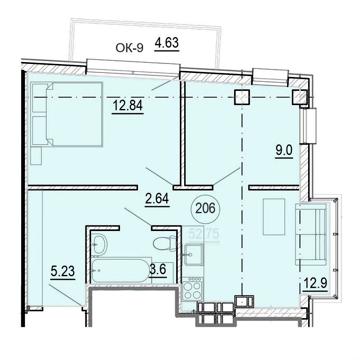 AcademHoff, Нагірка, 2 спальні, Чернишевского, введено в експлуатацію ЖК AcademHoff