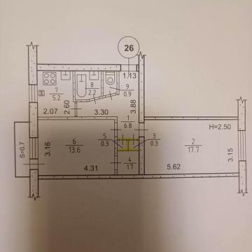 Продам 2-х кімнатну квартиру з автономним опаленням