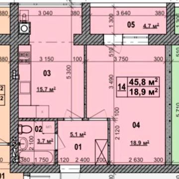 Без %. Продаж 1 к. квартири 45.8м2 Новий ЖК Новий Будинок Ходосівка
