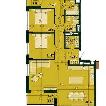 Преміум 3к квартира 114 м кв вул. Тролейбусна - Героїв Крут ЖК Svoї City