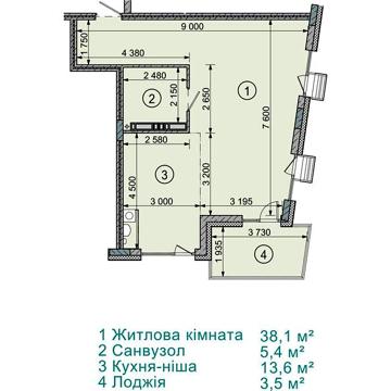 Продаж 1к Квартира Соборна вулиця ЖК Sense City