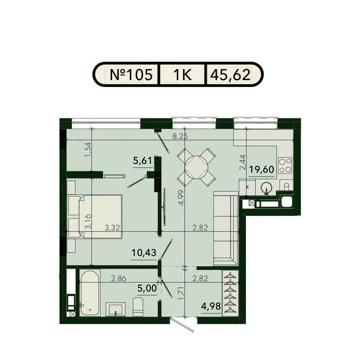 Затишна 1к квартира 45 м кв вул. Тролейбусна - Героїв Крут ЖК Svoї City