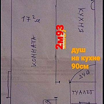 Квартира 1 комнатная, центр с подвалом и грядкой.