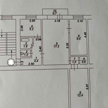 Трикімнатна квартира з індивідуальним опаленням