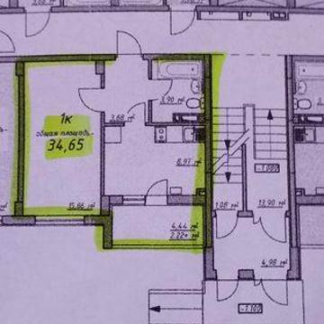 Продам 1 комнатную квартиру, хозяин, ЖМ 7 небо, 1 этаж - 5 этажки ЖК ЖМ 7 небо