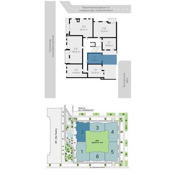 Продаж. Смарт квартира з власним ДВОРИКОМ. 39.93 м.кв. Тячів ЖК SKY CITY