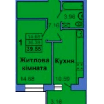 Продаж 1к Квартира Героїв України (Героїв Сталінграду) вулиця ЖК ул. Героев Украины, 6А