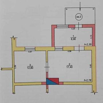 Продаю двокімнатну квартиру в центрі міста