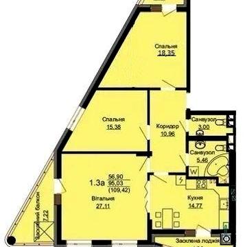 Продаж 3х кімн. Квартири в зданому будинку вул.Зелена ЖК Z119