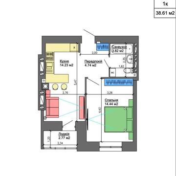 ‼️1-кімн. квартира 40,6 кв.м /Nikostar Comfort+/Новобудова‼️ ЖК Nicostar Comfort+
