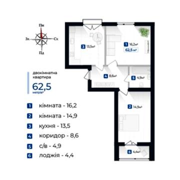 Продаж 2к Квартира Довженка О. вулиця ЖК Козацкий