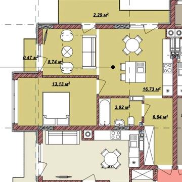 Двокімнатна чорнова квартира ЖК В4 (Капушанська 150) ГАЗИФІКОВАНА 52кв ЖК В4