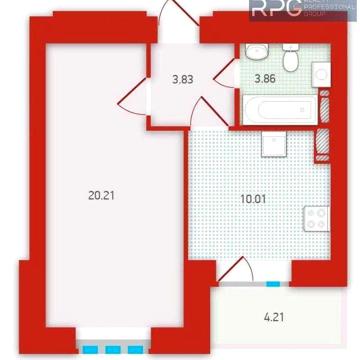 Продаж 1-к квартири в ЖК "Чарівне місто", 39 м², метро Червоний хутір ЖК Чарівне місто