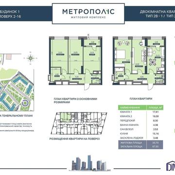 продаж 2 кімнатної квартири ЖК Метрополіс ЖК Метрополіс