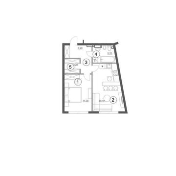 ЖК Greenville Park Краща квартира в Комплексі! 1-к 50 м2, без податків ЖК Greenville Park