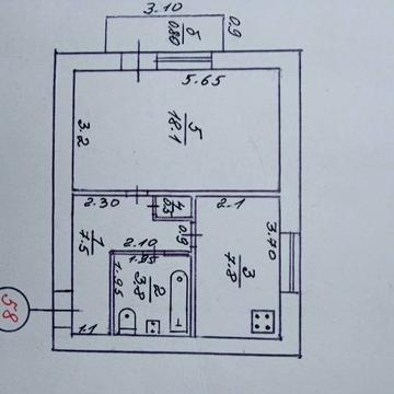 1 кімнатна квартира на 5/5