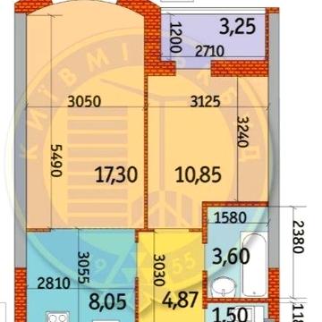 Двокімнатна квартира гарного планування БФК Курнатовського новобудова ЖК БФК Курнатовського