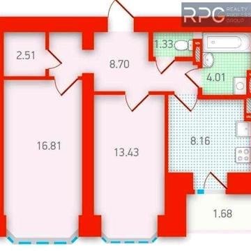 Продаж 2-к квартири в ЖК Чарівне місто, 56 м², метро Червоний хутір ЖК Чарівне місто