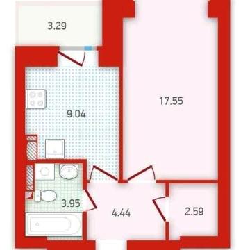 Продаж 1-к квартири в ЖК "Чарівне місто", 39 м², метро Червоний хутір ЖК Чарівне місто
