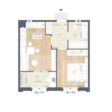 Продаж 1-кімнатної квартири, в готовому будинку, с. Чайки, жк Oxford. ЖК Oxford