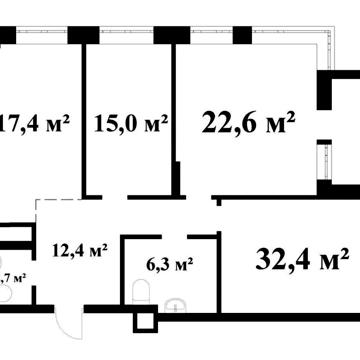 Продаж 3к-квартири вул. Федорова, 2а, ЖК Tetris Hall, 95 м² ЖК Tetris Hall
