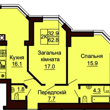 2 к квартира ЖК Софія Сіті від забудовника Мартинова А.М. ЖК Софія Сіті
