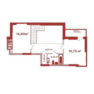 Дворівнева квартира в зданому будинку. 109,5 м2. ЖК "Crystal Avenue"