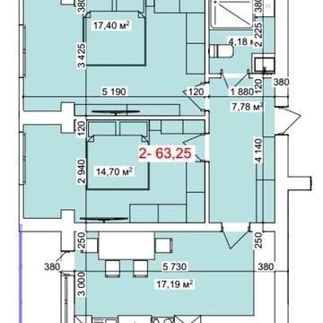 Продається 2 кім квартира, 63.25 м.кв в м.Коломия ЖК Лазеньський дім