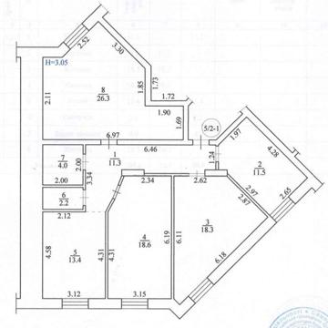 Продаж 4-к квартири у м. Бориспіль 105,6 кв.м. з ремонтом ЖК Київський шлях, 95