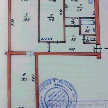 Продам трикімнатну квартиру в Вишневому