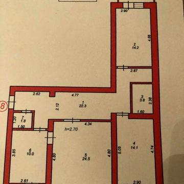 3-х кімнатна квартира + підвальне приміщення 10 кв.м.