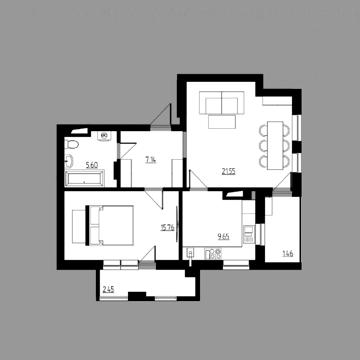 Продаж 2-кімнатної квартири в ЖК City Lux. Центр ЖК City Lux