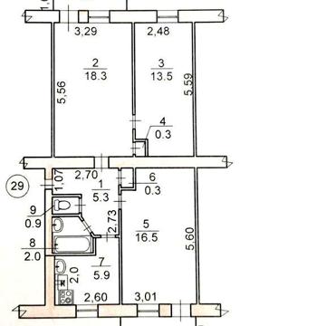 продам 3 комн кв,4\5 цегла, Інгульский район,поруч кінотеатр Юность