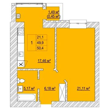 Продаж 1к Квартира Конякіна вулиця ЖК Caramel Residence
