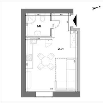 Продаж 1 кім. кв , 30,11 м2 , ЖК Компаньйон , р-н вул.Трускавецької . ЖК Компаньйон