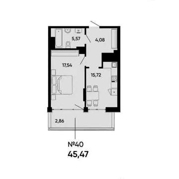 Продаж 1 кімн.квартири ЖКFive Address(Resident Development)Без КОМІСІЯ ЖК Five Address