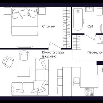 Продаж 1 кім. кв , 47 м2 , ЖК Avalon Up , пр. Ч. Калини, 60 (Сихів) ЖК Avalon Up